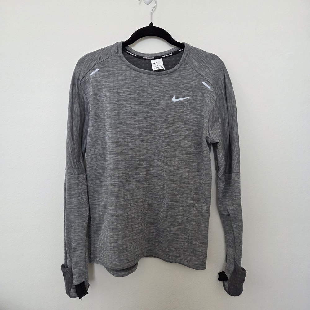 Nike Running Therma-FIT Repel Element Training Shirt Gray Heather Long Sleeve
